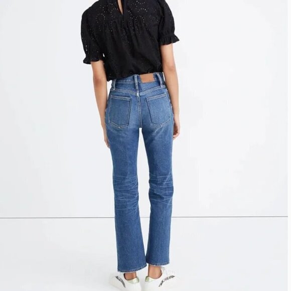 Madewell Medium Blue Wash Slim Demi Boot Jeans - Picture 3 of 9